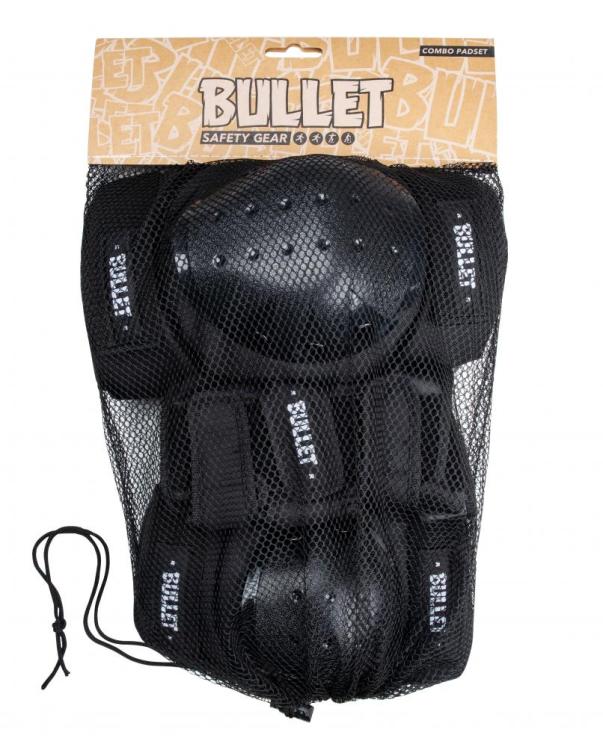 Bullet Triple Pad Set Adult Medium - Black