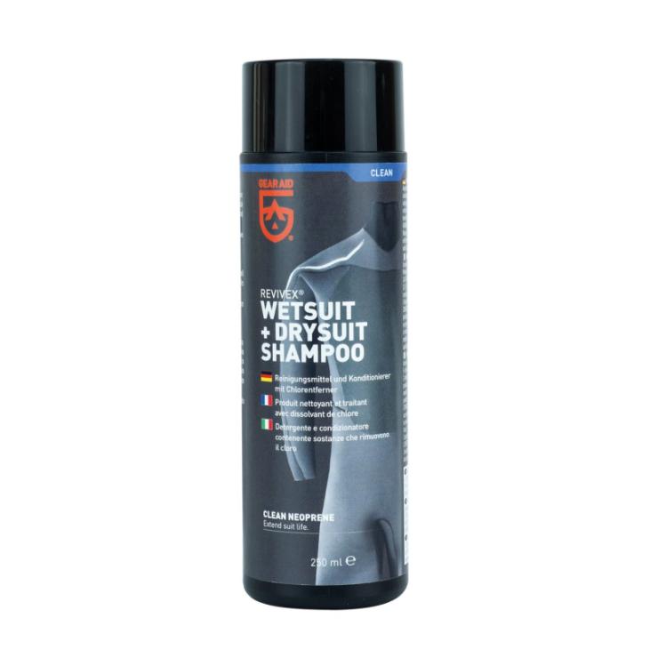 Shampoing détergent pour le nettoyage des combinaisons néoprène - GEAR AID REVIVEX Wetsuit + Drysuit Shampoo