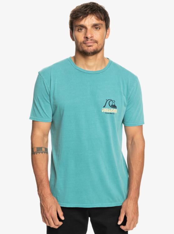 T-shirt pour Homme Quiksilver Arts In Palm - Brittany Blue