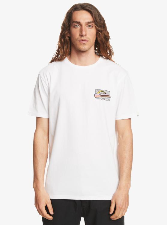 T-shirt pour Homme Quiksilver Retro Fade - White