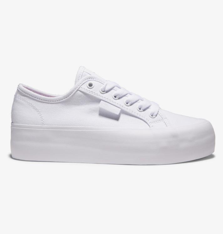 Chaussures DC Shoes MANUAL PLATFORM - WHITE/WHITE