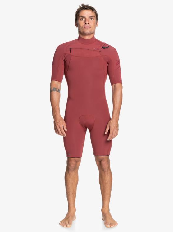Shorty Quiksilver 2/2mm Everyday Sessions Chest Zip - OXBLOOD RED