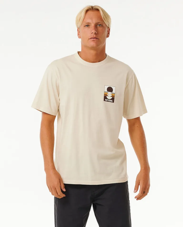 T-Shirt à manches courtes Ripcurl Surf Revivial Peaking - Vintage White
