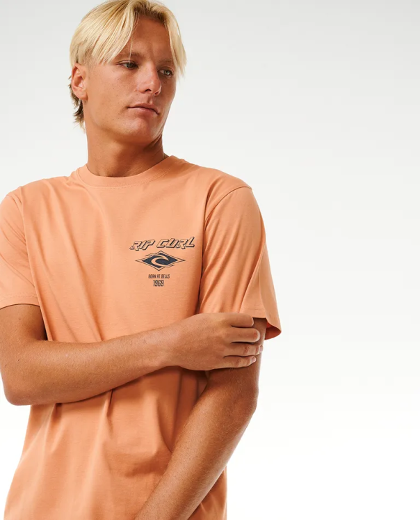 T-shirt à manches courtes Ripcurl Fade Out Icon - Clay