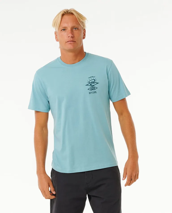 T-shirt à manches courtes Ripcurl Search Icon - Dusty Blue
